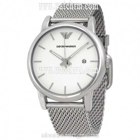 Emporio Armani Classic White Dial Stainless Steel Men's Watch AR1812