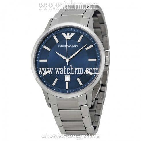 Emporio Armani Renato Blue Dial Stainless Steel