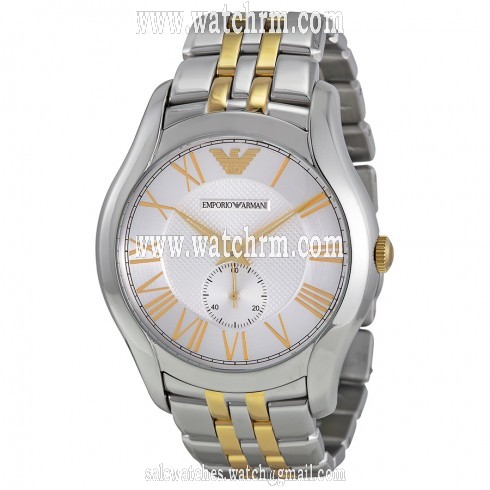 Emporio Armani Silver Dial Two-tone Men's Watch AR1844