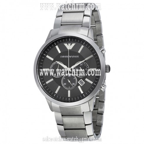 Emporio Armani Sportivo Chronograph Black Dial Steel Men's Watch AR2460