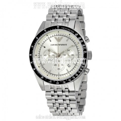 Emporio Armani Sportivo Chronograph Silver Dial Stainless Steel Men's Watch AR6073