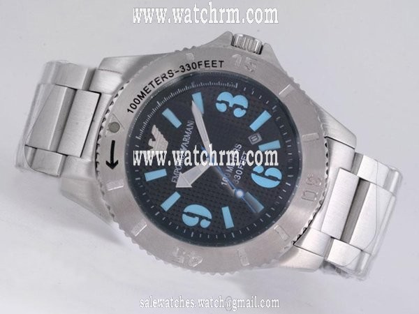 Emporio Armani Sports Divers AR0630 Mens Stainless Steel Bezel Watch