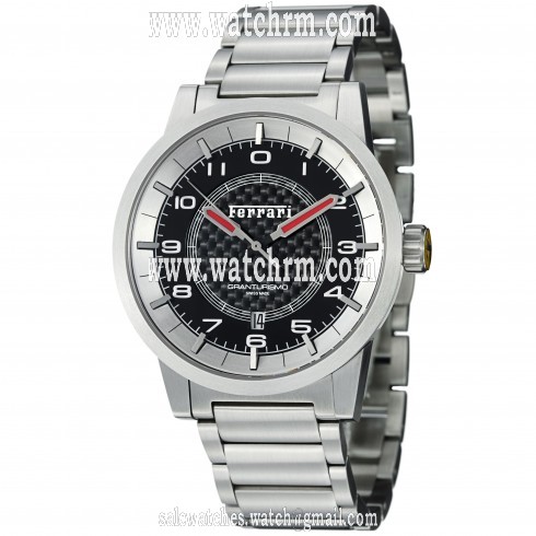 Ferrari Carbon Fiber Dial Stainless Steel Automatic Men's Watch FE-12-ACC-CM-BK