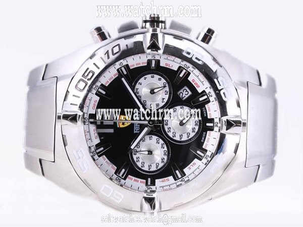 Ferrari Panerai Ferrari Chrono Monopulsante FER00020 43mm Black Dial Watch