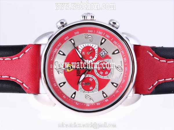 Ferrari Panerai Ferrari Granturismo FER00013 Black Crocodile Leather Strap Red Dial 42mm Watch