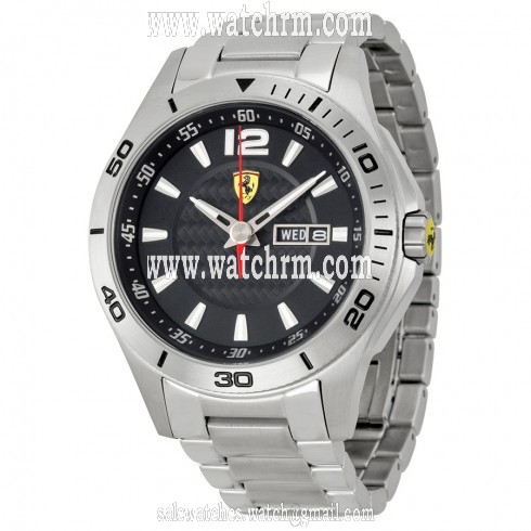 Ferrari Scuderia Black Dial Stainless Steel Men's Watch 830094