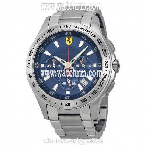 Ferrari Scuderia Chronograph Blue Dial Stainless Steel Men's Watch 830049
