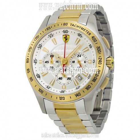 Ferrari Scuderia Chronograph Silver Dial Two-tone Men's Watch 830051