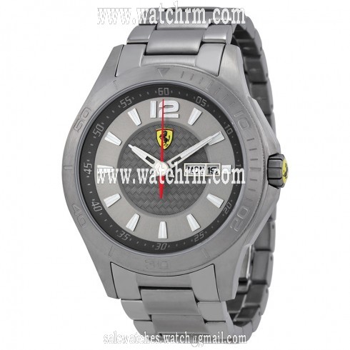 Ferrari Scuderia Grey Dial Gunmetal Ion-plated Men's Watch 830106
