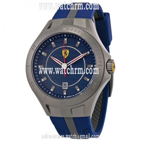 Ferrari Scuderia Race Day Blue Dial Blue and Grey Silicone Men's Watch 830081