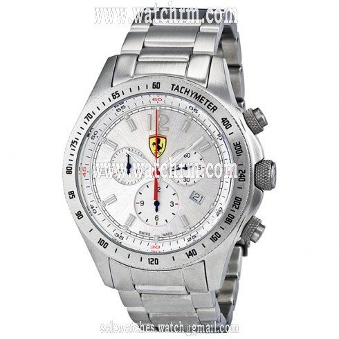 Ferrari Scuderia Silver Dial Chronograph Stainless Steel Men's Watch FE-07-ACC-CM-SL