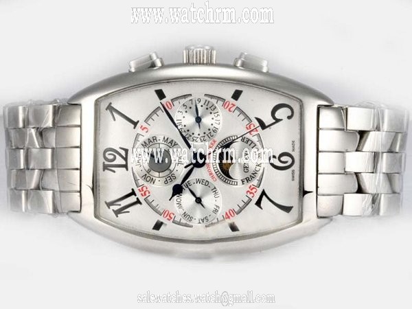 Franck Muller Cintree Curvex Chronograph 9880-CCQP Rectangle Midsize Automatic Watch