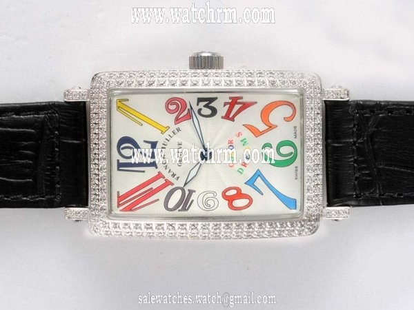 Franck Muller Cintree Curvex Crazy Hours 5850 CH D CD CODR Womens Quartz Rectangle Watch