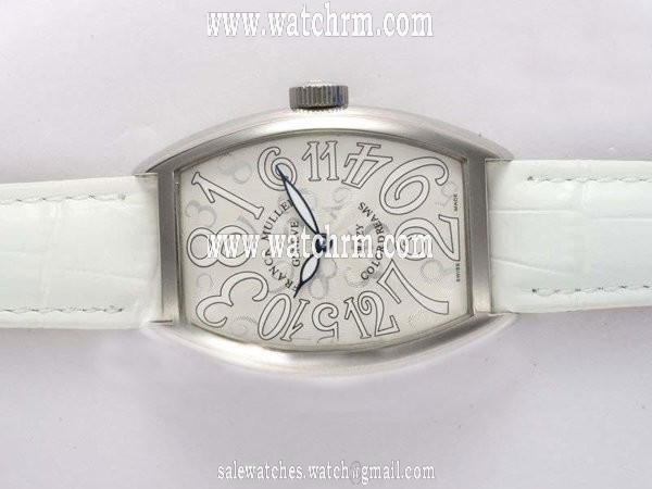 Franck Muller Cintree Curvex Crazy Hours K18WG 7851CH Automatic White Dial Rectangle Watch