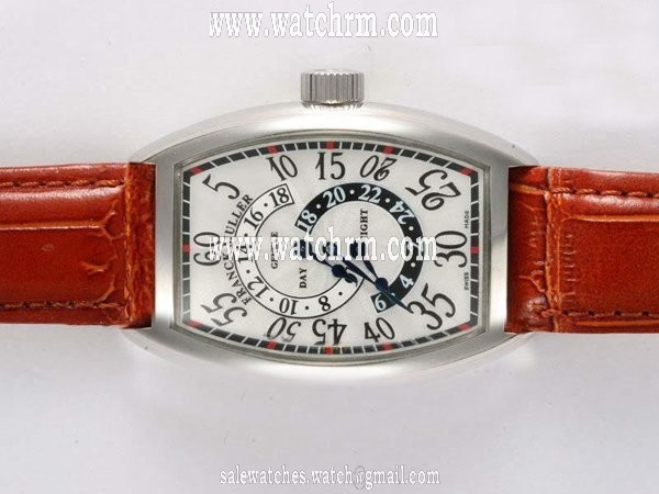 Franck Muller Cintree Curvex Jumping Hours 9880HS DT L White Dial Automatic 32x46mm Watch