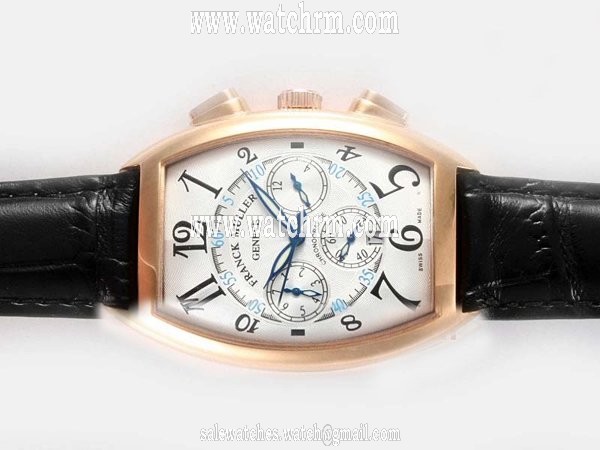 Franck Muller Cintree Curvex Master Calendar 4240 Rectangle Automatic White Dial Watch