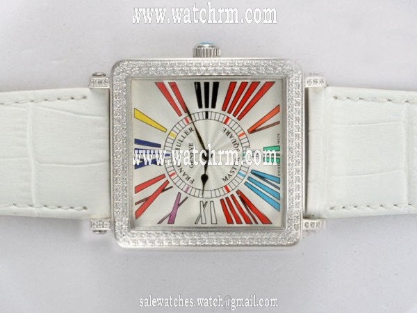 Franck Muller Colour Dreams Collection 6002-CODR-DT-D Stainless Steel Case White Dial Square Watch