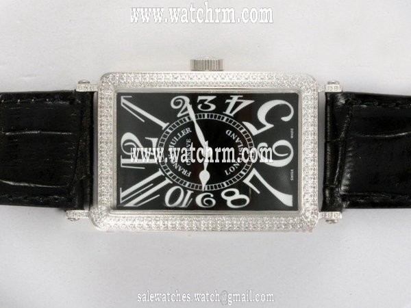 Franck Muller Long Island 1000-SC Rectangle Midsize Stainless Steel Case Watch