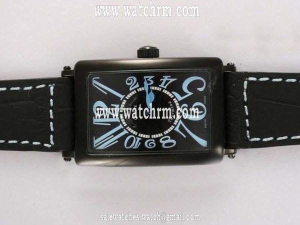Franck Muller Long Island 1000-SC Womens PVD Case Rectangle Watch