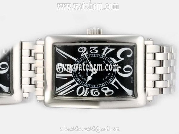Franck Muller Long Island 952 QZ Black Dial Quartz 28x41mm Watch