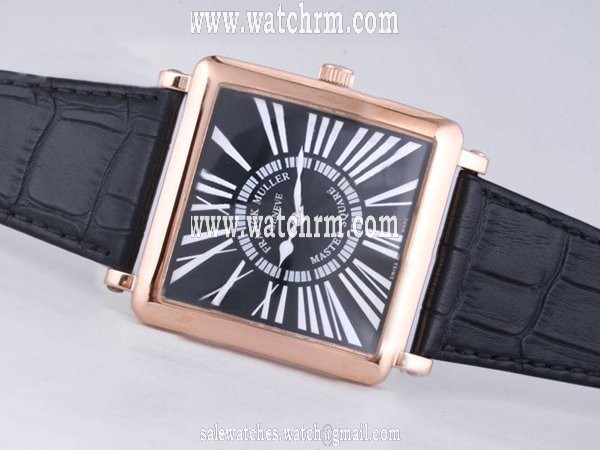 Franck Muller Master Square 6002 DT Rose Gold Case Mens 42x42mm Watch
