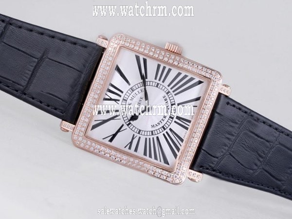 Franck Muller Master Square Diamond 6002 L QZ Mens 42x42mm Watch