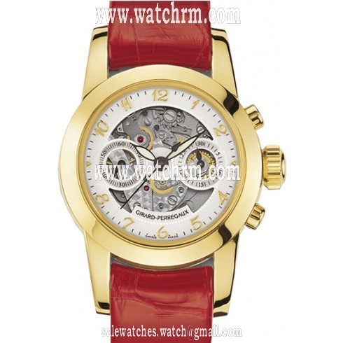 Girard Perragaux Collection Lady 18kt Yellow Gold Brown Leather Ladies Watch 80450.0.51.1171