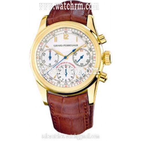 Girard Perragaux Ferrari 18kt Yellow Gold Brown Leather Men's Watch 49450.0.51.8148
