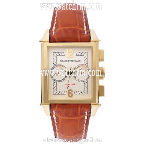 Girard Perregaux Vintage 1945 18kt Yellow Gold Tan Leather Men's Watch 25990-0-51-8178A