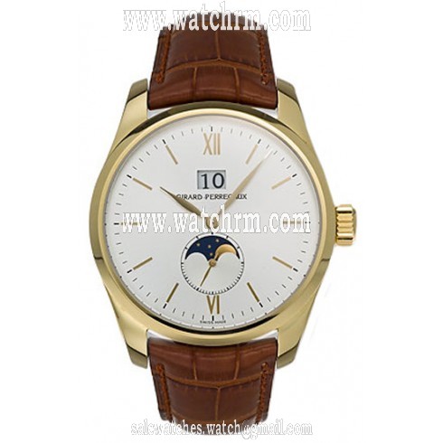 Girard Perregaux Classic Elegance 18kt Yellow Gold Brown Leather Men's Watch 49530-0-51-1121