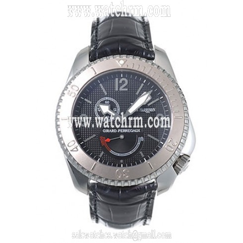 Girard Perregaux Seahawk II Stainless Steel Black Leather Men's Watch 49910-0-58-6546