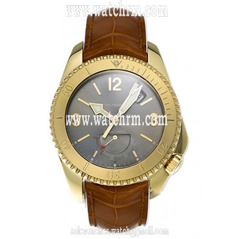 Girard Perregaux Seahawk II 18kt Yellow Gold Brown Leather Men's Watch 49920-0-51-2042