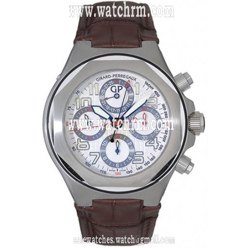 Girard Perregaux Laureato EVO3 Stainless Steel Brown Leather Men's Watch 80180-11-113-BBEA