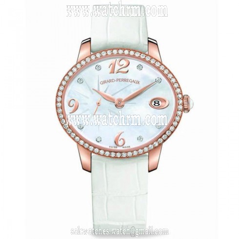 Girard Perregaux Cat's Eye Automatic White Dial Ladies Watch 80484-D52-A761-BK7A