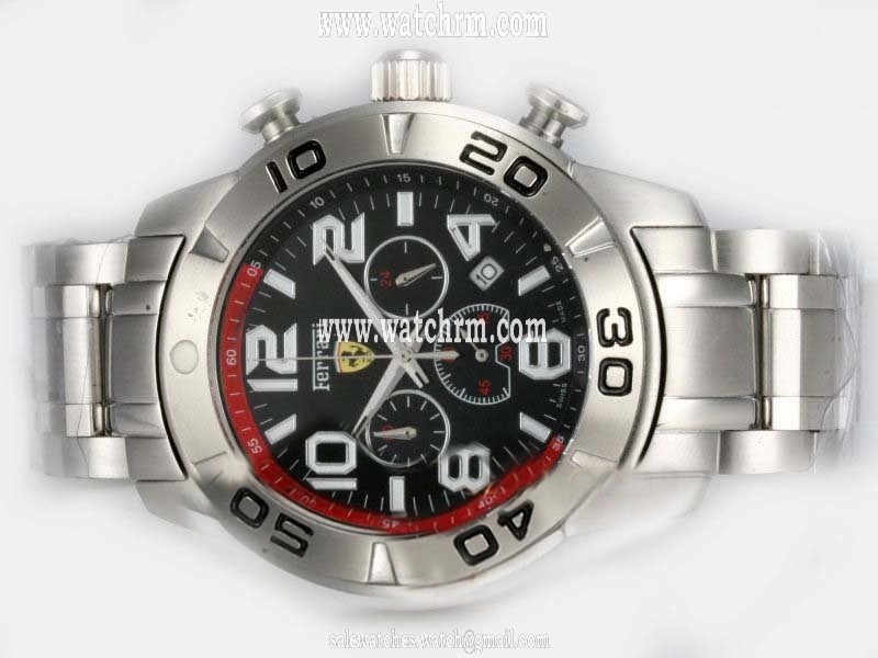 Girard Perregaux Classique Elegance 24990 Quartz Chronograph Black Dial 47mm Watch
