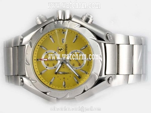 Girard Perregaux Classique Elegance 24990 Quartz Chronograph Yellow Dial Watch