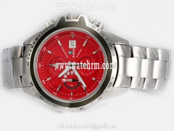 Girard Perregaux Classique Elegance 24990 Red Dial Quartz Chronograph Watch