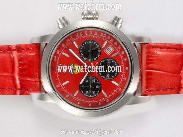 Girard Perregaux Classique Elegance FLY-BACK 49580 Quartz Chronograph Red Dial Round Watch