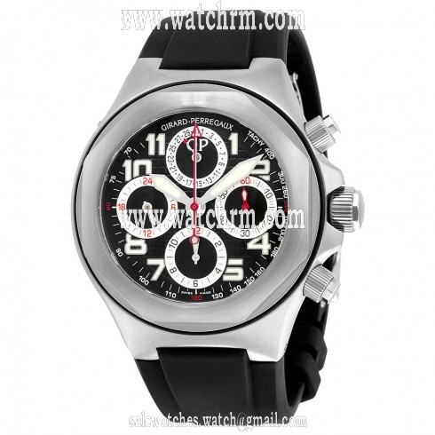 Girard Perregaux Laureato EVO3 Stainless Steel Black Rubber Men's Watch 80180-11-614-FK6A