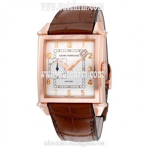 Girard Perregaux Vintage 1945 Automatic Silver Dial 18kt Pink Gold Men's Watch 25835-52-111-BACA