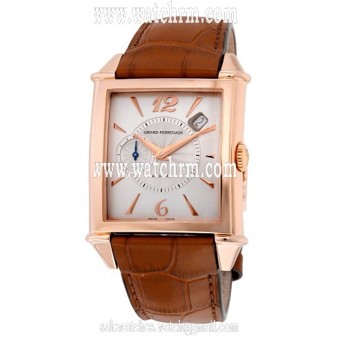 Girard Perregaux Vintage 1945  Automatic Silver Dial 18kt Rose Gold Men's Watch 25835-52-161-BACA