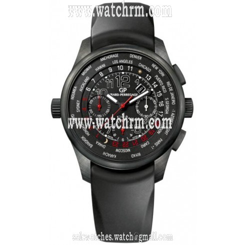 Girard Perregaux WW.TC Black Dial Chronograph Ceramic Automatic Men's Watch 49820-32-612-FK6A