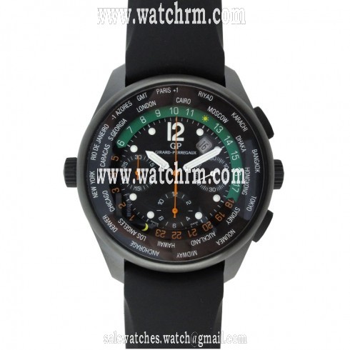 Girard Perregaux WW.TC El Avila Black Dial Black Rubber Automatic Men's Watch 49820-32-652-FK6A