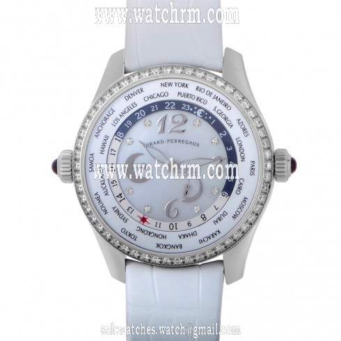 Girard Perregaux WW.TC Mother of Pearl Dial Diamond Automatic Ladies Watch 49860D-11A761-BK7A