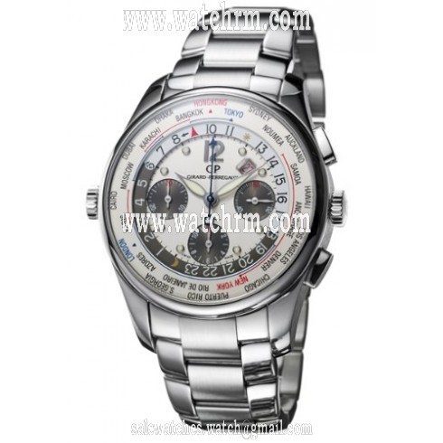 Girard Perregaux WW.TC Silver Dial Stainless Steel Automatic Men's Watch 49805-11-152-11A