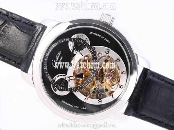 Glashutte Pano Edition Panomaticchrono XL 95-01-31-24-05 Black Dial Stainless Steel Bezel Watch