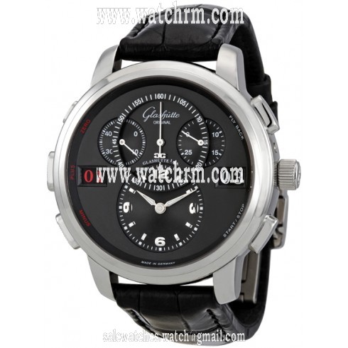 Glashutte PanoMaticCounter XL Black Dial  Automatic Men's Watch 96-01-02-02-04
