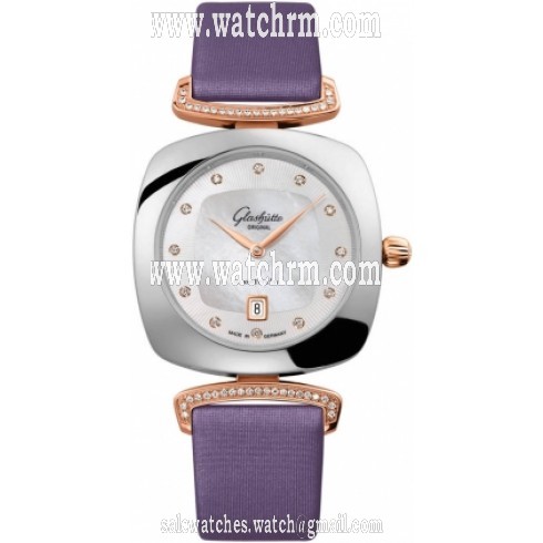 Glashutte Povonina Mother of Pearl Dial Diamond Ladies Watch 1-03-01-08-06-02