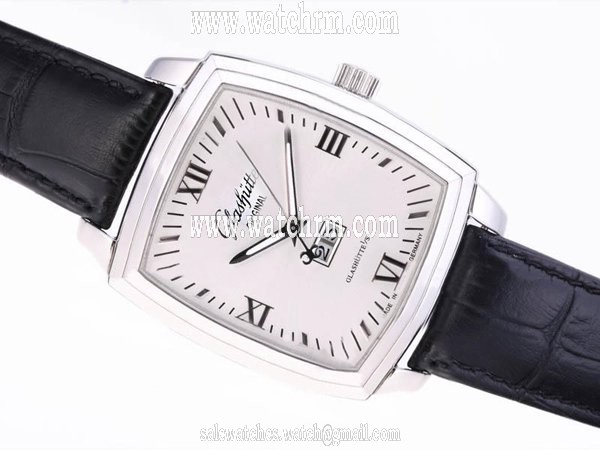 Glashutte Senator Karree Panorama Date 22-02-53-52-05 Black Cow Leather Strap 38x52mm Watch