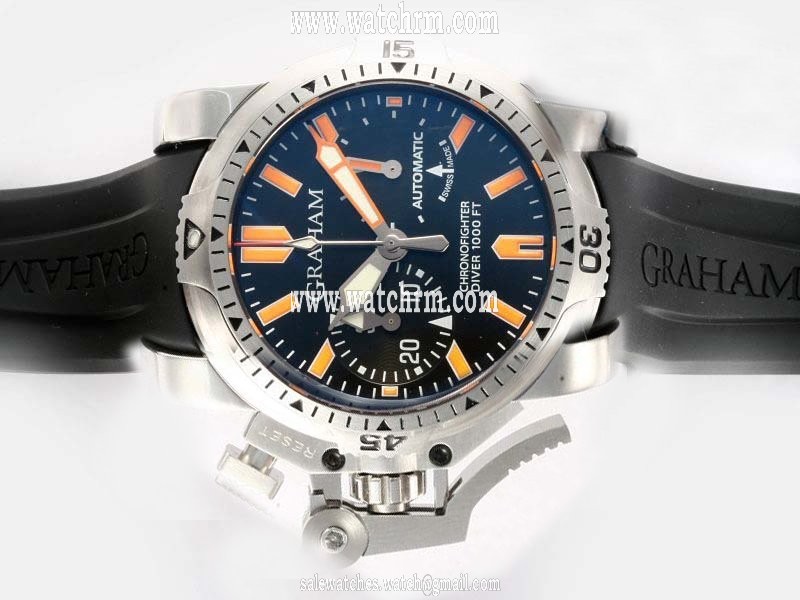 Graham Chronofighter Oversize Commander 2OVATCO.B01A.K10B Blue Dial Stainless Steel Case Watch